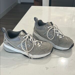 New Balance Classic Gray and White Sneakers